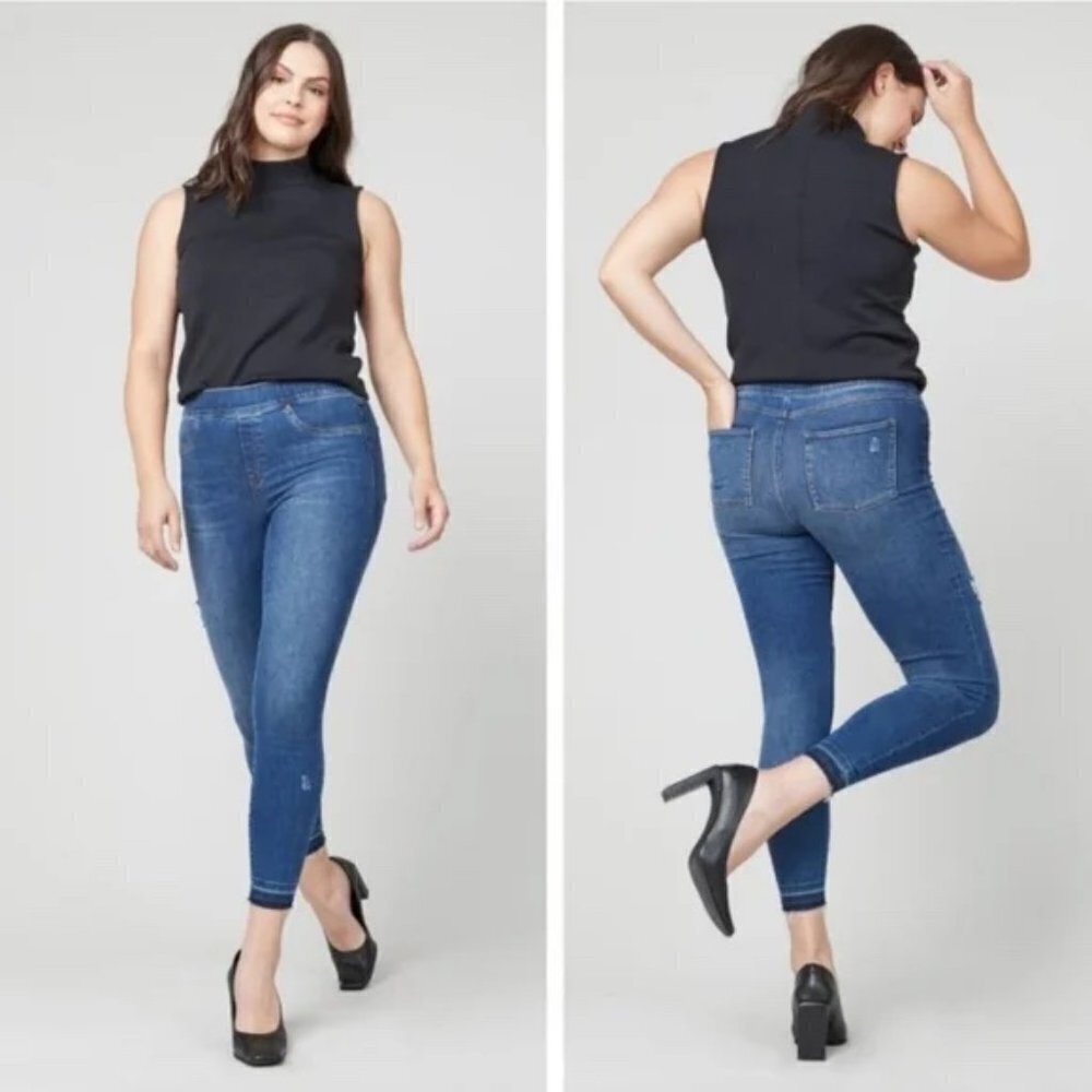 SPANX‎ Shapewear Distressed High Rise Jeans/Jeggings - Size XL